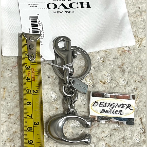 Authentic COACH Signature C Key Fob Charm NWT 1635 - Picture 6 of 7